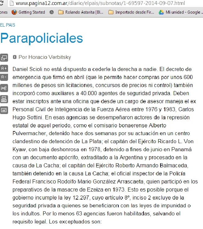 Agencias de seguridad privada en la Provincia de Buenos Aires